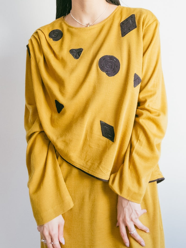 Mustard Ammonite Pieces Dress