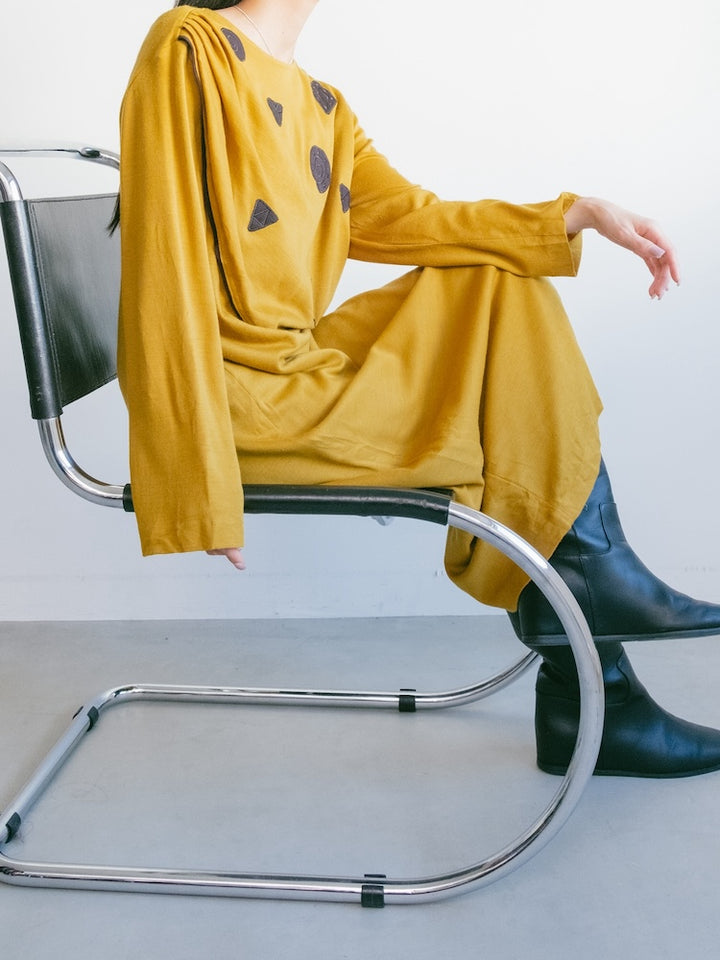 Mustard Ammonite Pieces Dress