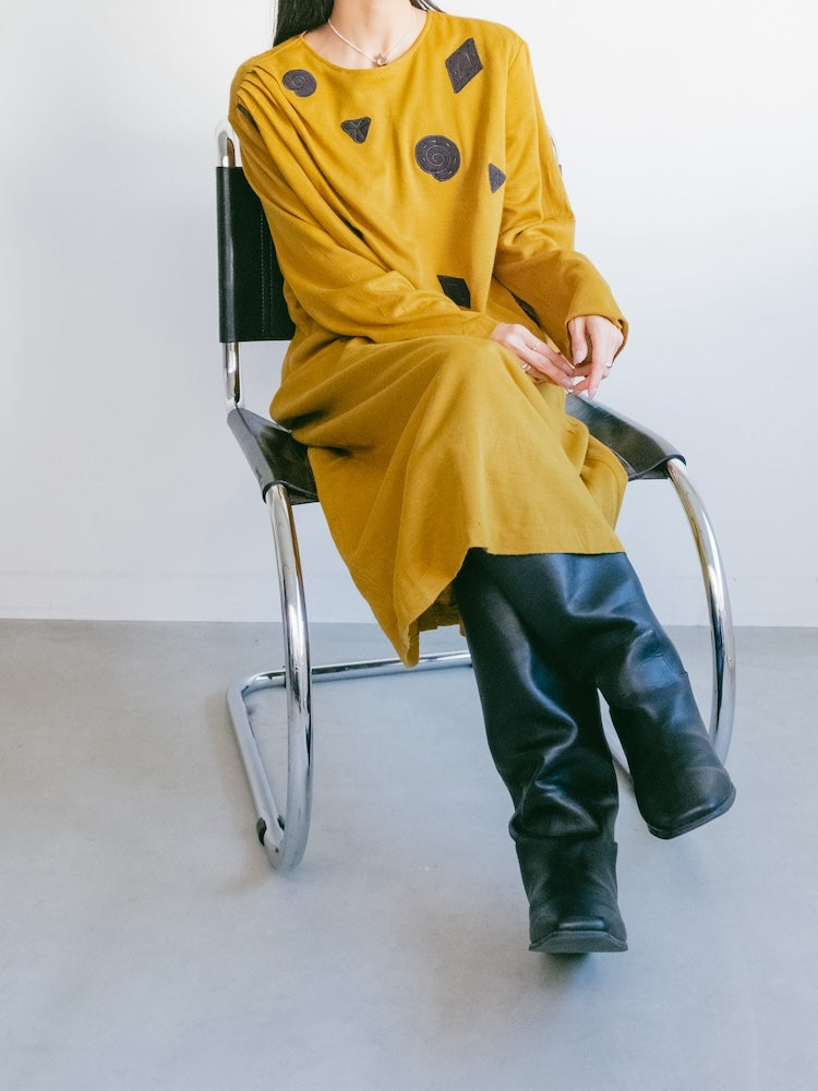 Mustard Ammonite Pieces Dress