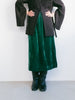 Velour Green Midi Skirt