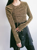 Gold Lame Gather Top