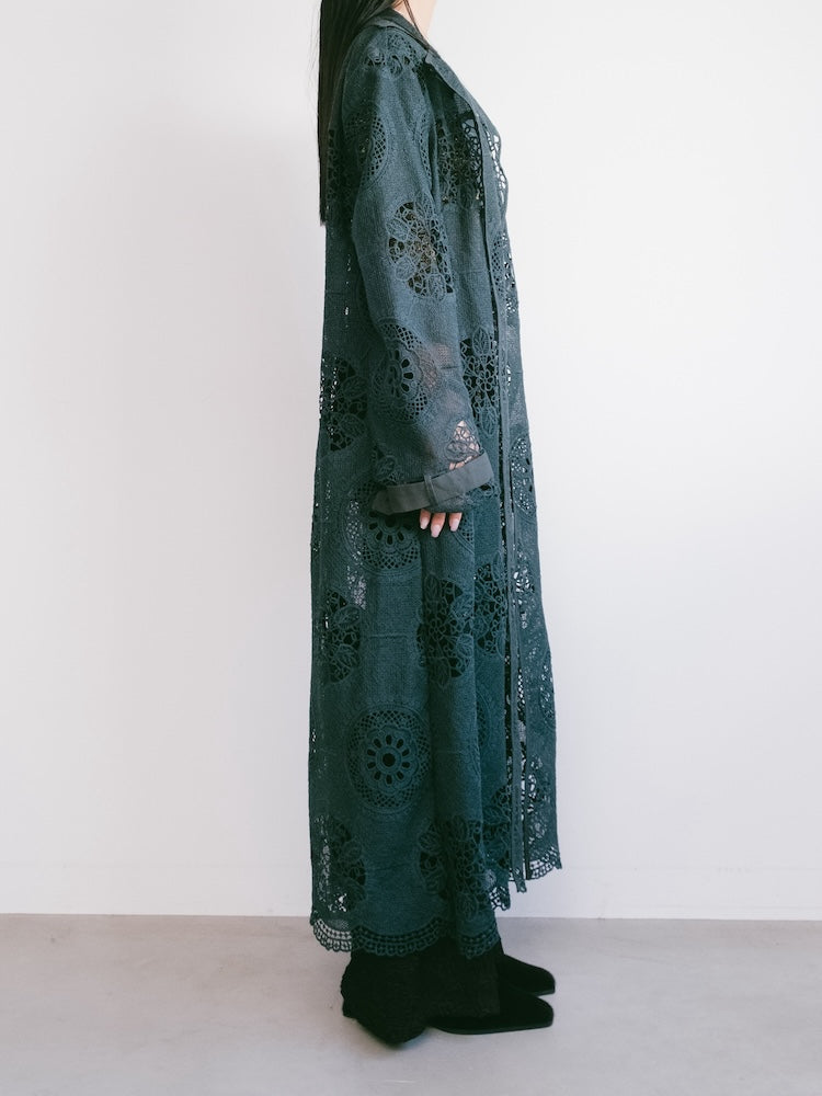 Moss Green Lace Gown