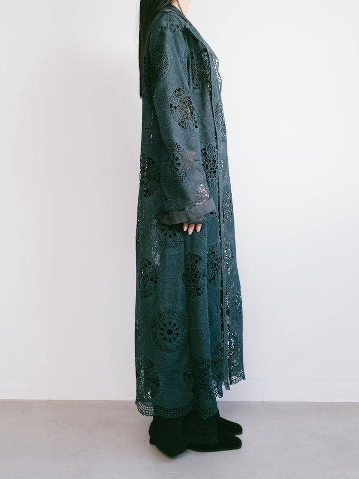 Moss Green Lace Gown