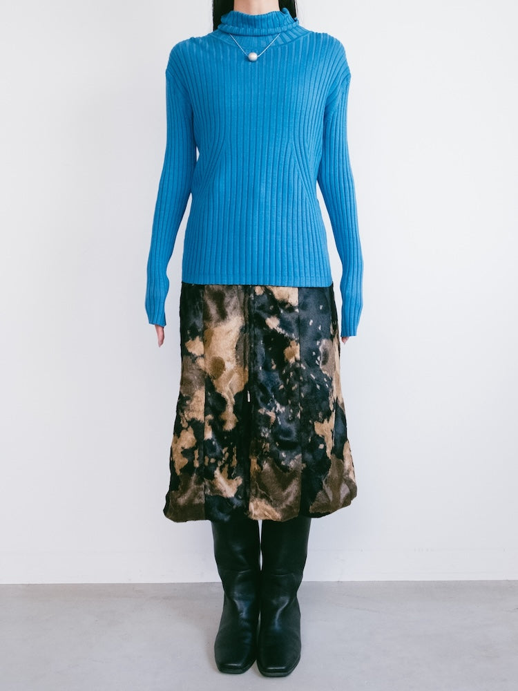 Turquoise Rib Knit Top