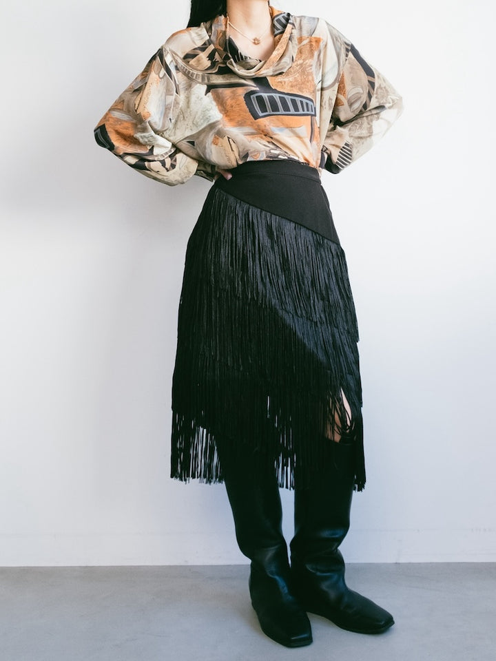 Neck Design Abstract Top
