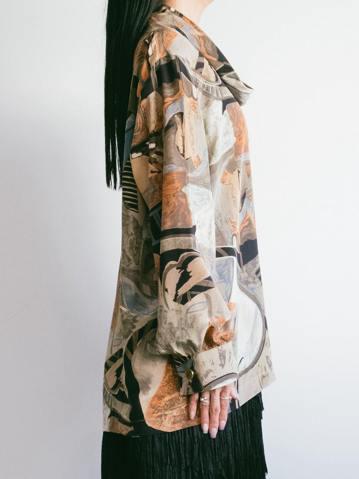 Neck Design Abstract Top