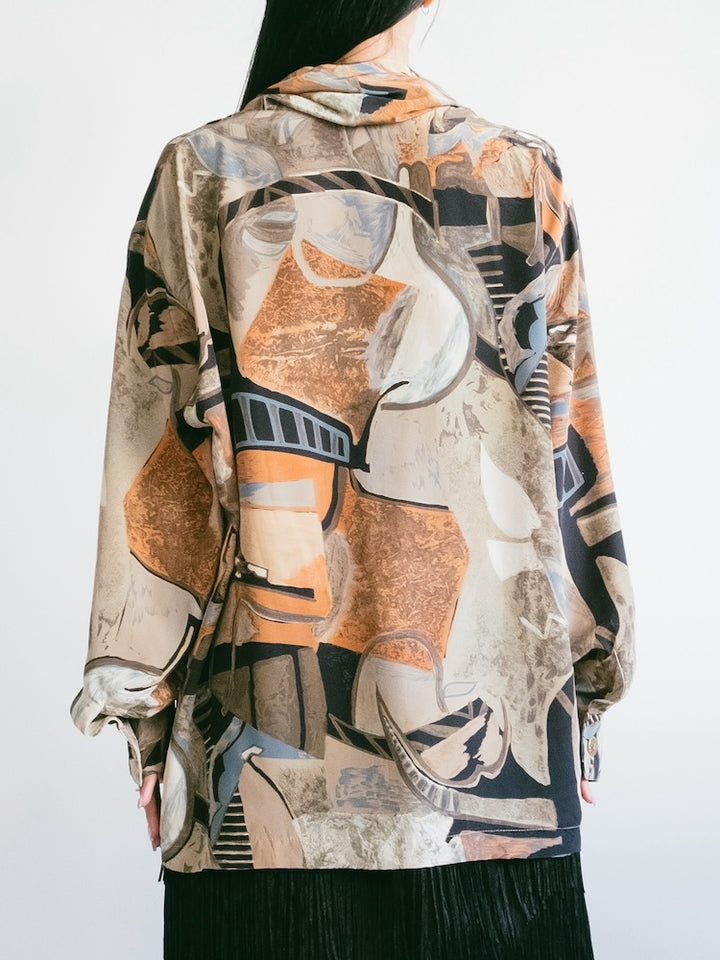 Neck Design Abstract Top