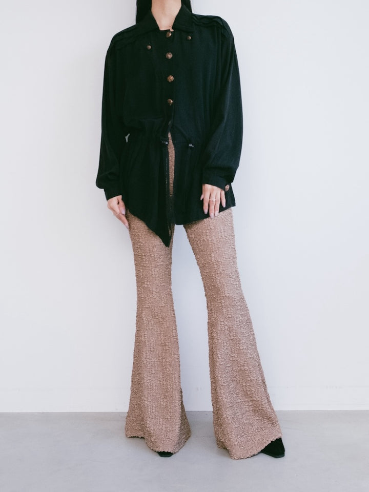 Rayon Design Drawstring Shirt