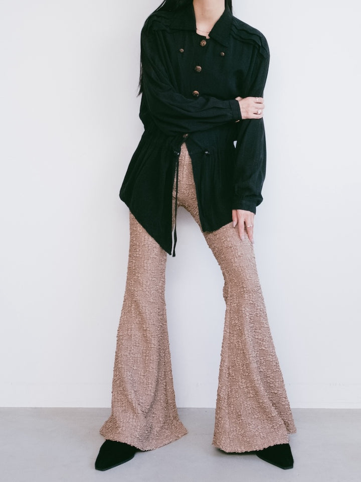 Rayon Design Drawstring Shirt