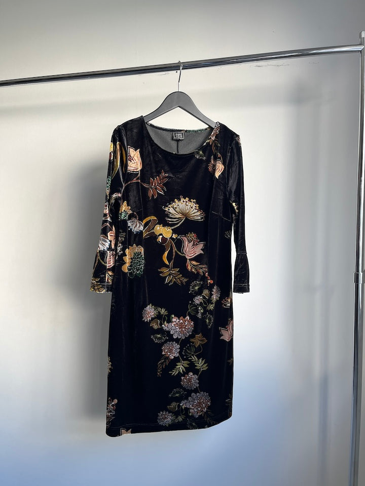 Oriental Velour Midi Dress
