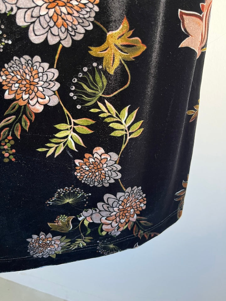 Oriental Velour Midi Dress