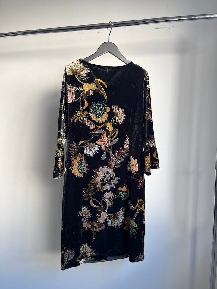 Oriental Velour Midi Dress