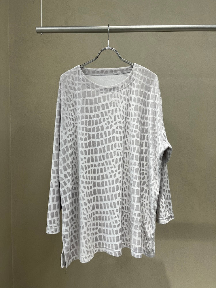 White Python Velour Tee
