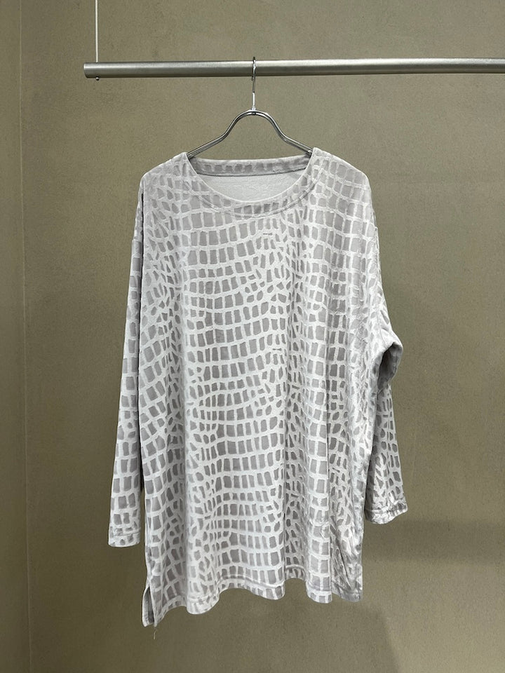 White Python Velour Tee