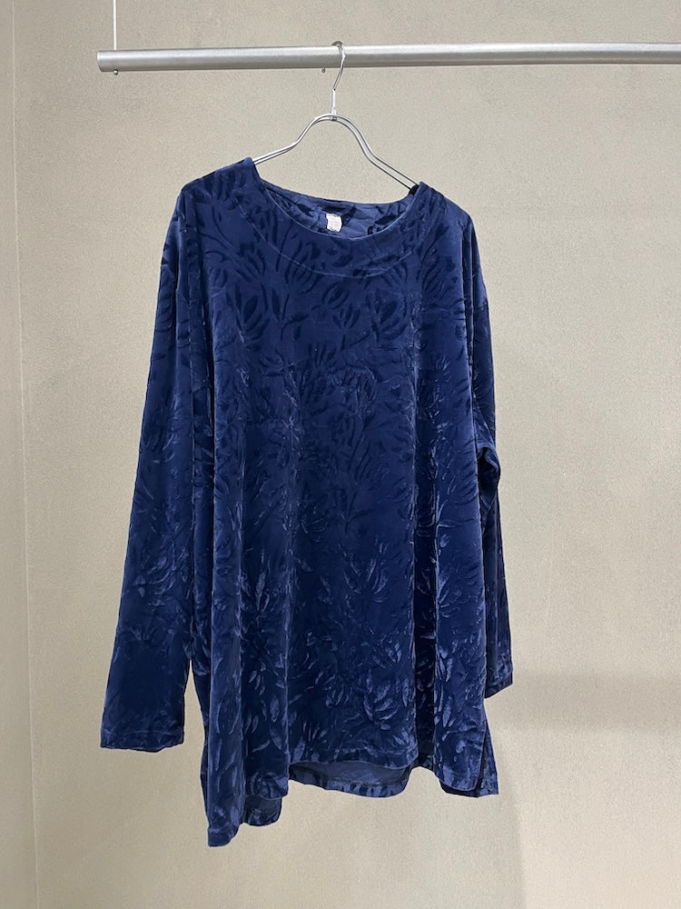 Blue Velour Over Tee