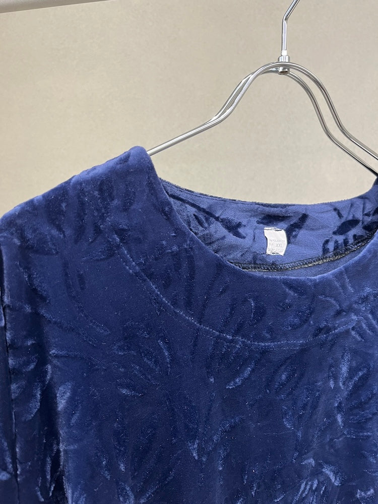 Blue Velour Over Tee
