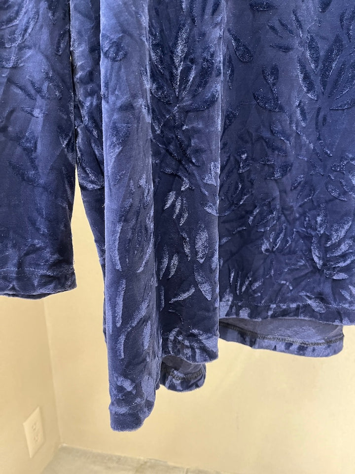 Blue Velour Over Tee