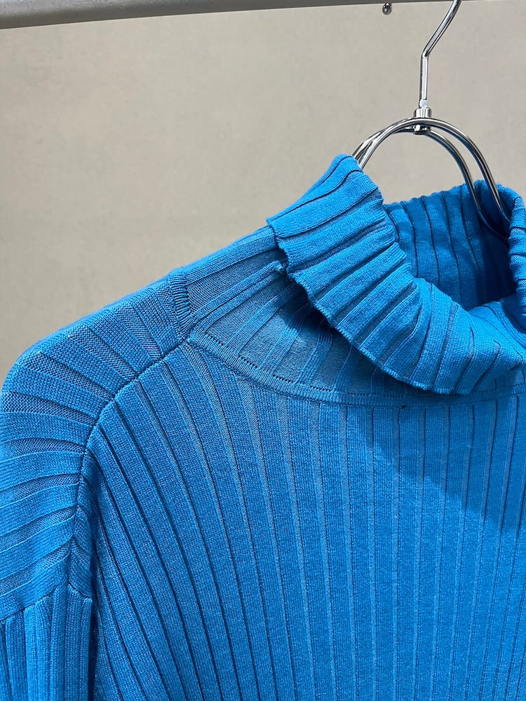 Turquoise Rib Knit Top