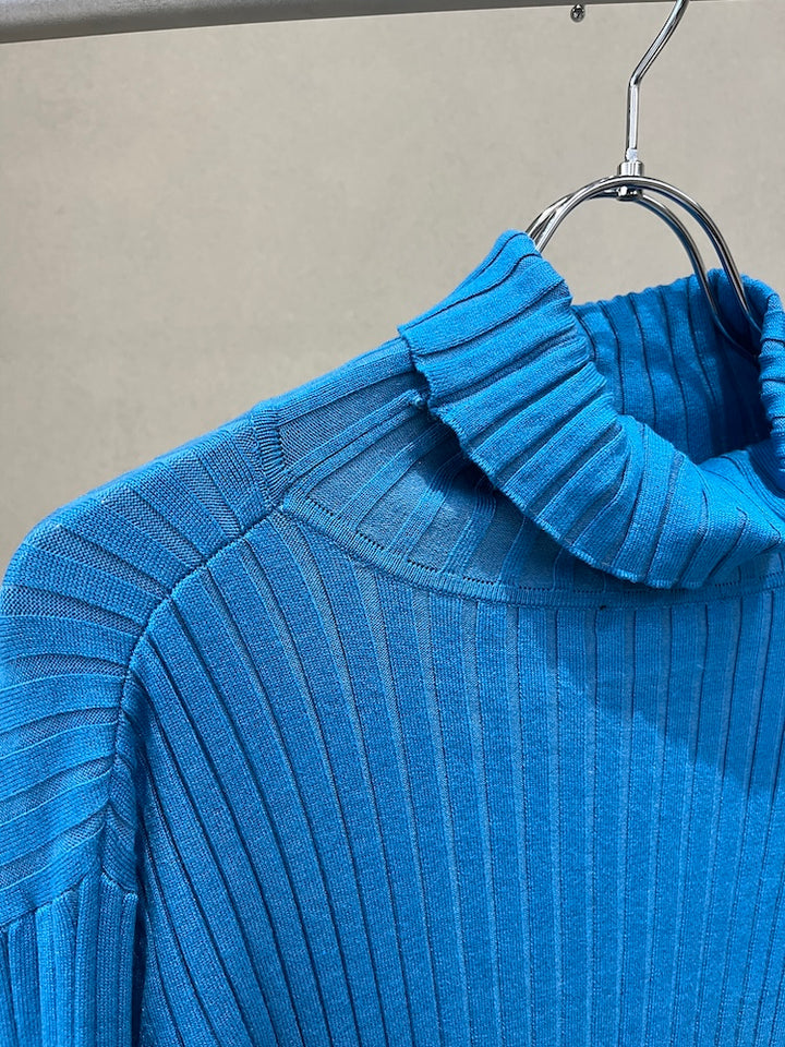Turquoise Rib Knit Top