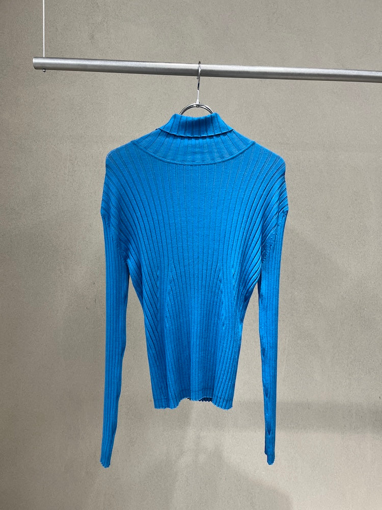Turquoise Rib Knit Top