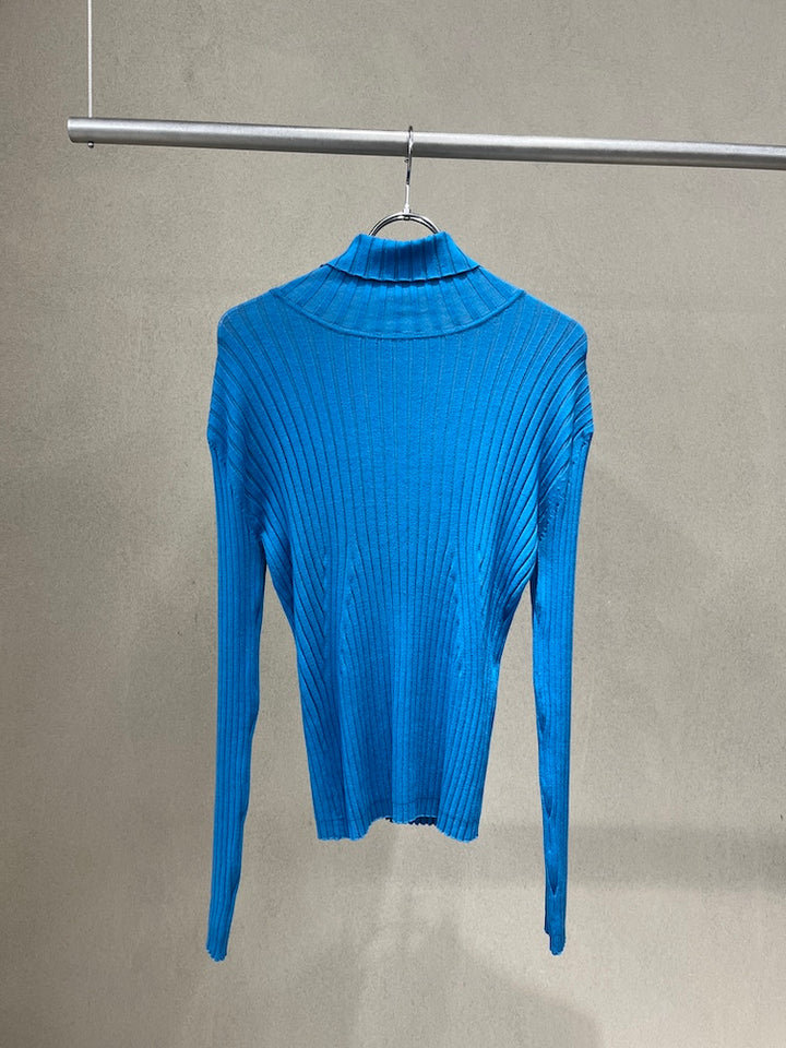 Turquoise Rib Knit Top