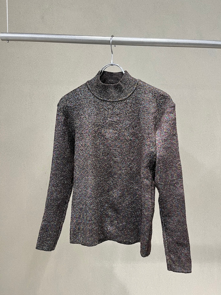 Wool Lame Knit Top