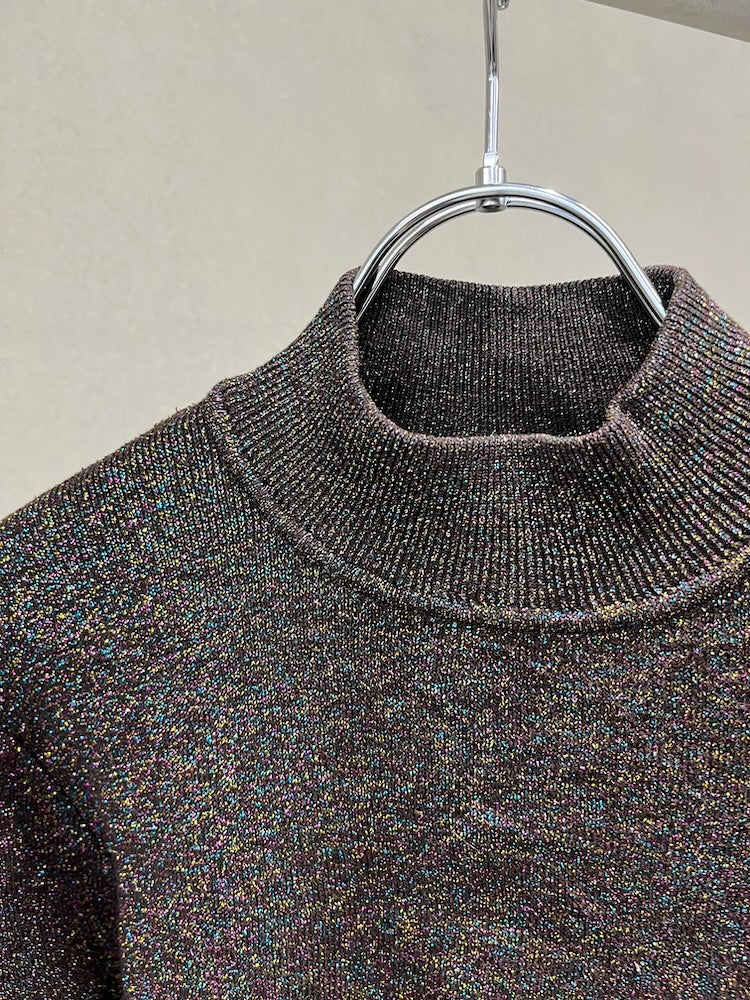 Wool Lame Knit Top