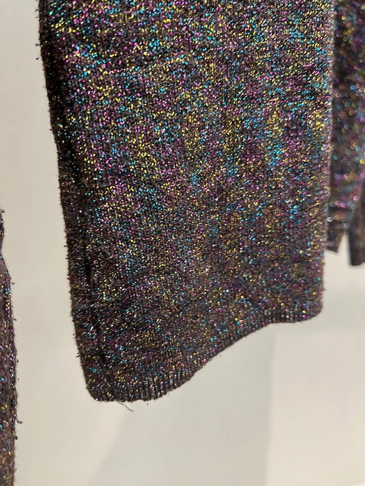 Wool Lame Knit Top