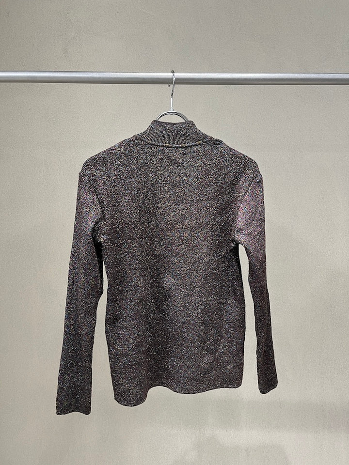 Wool Lame Knit Top