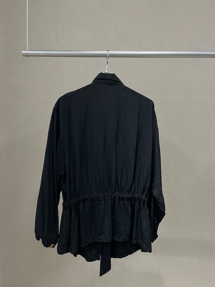 Rayon Design Drawstring Shirt