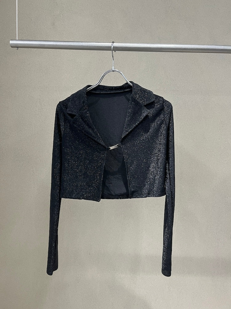 Cropped Lame Jacket