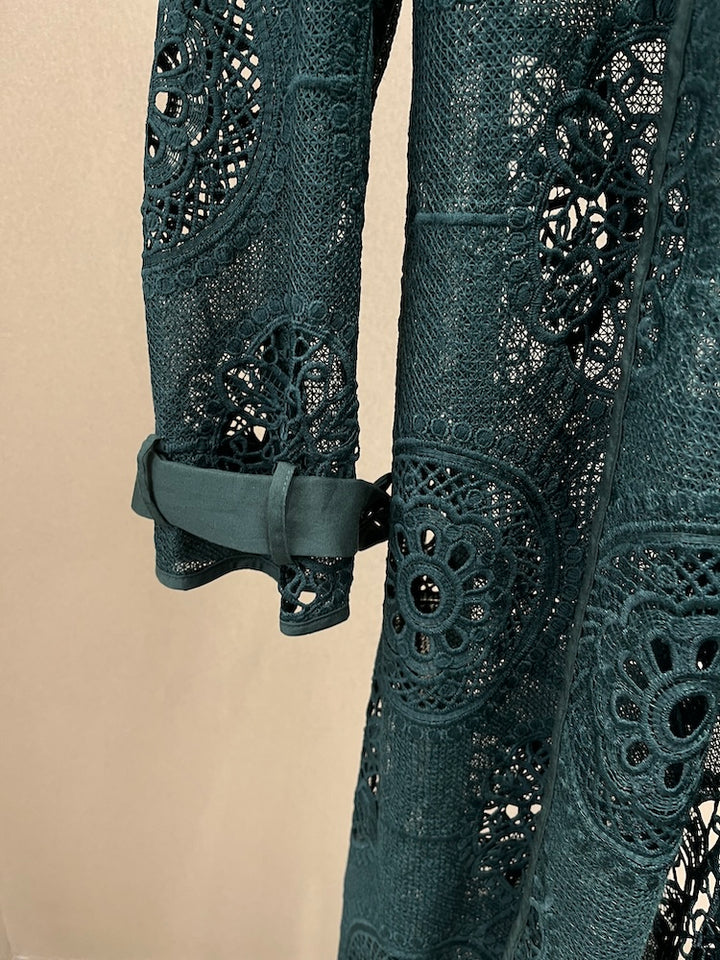 Moss Green Lace Gown