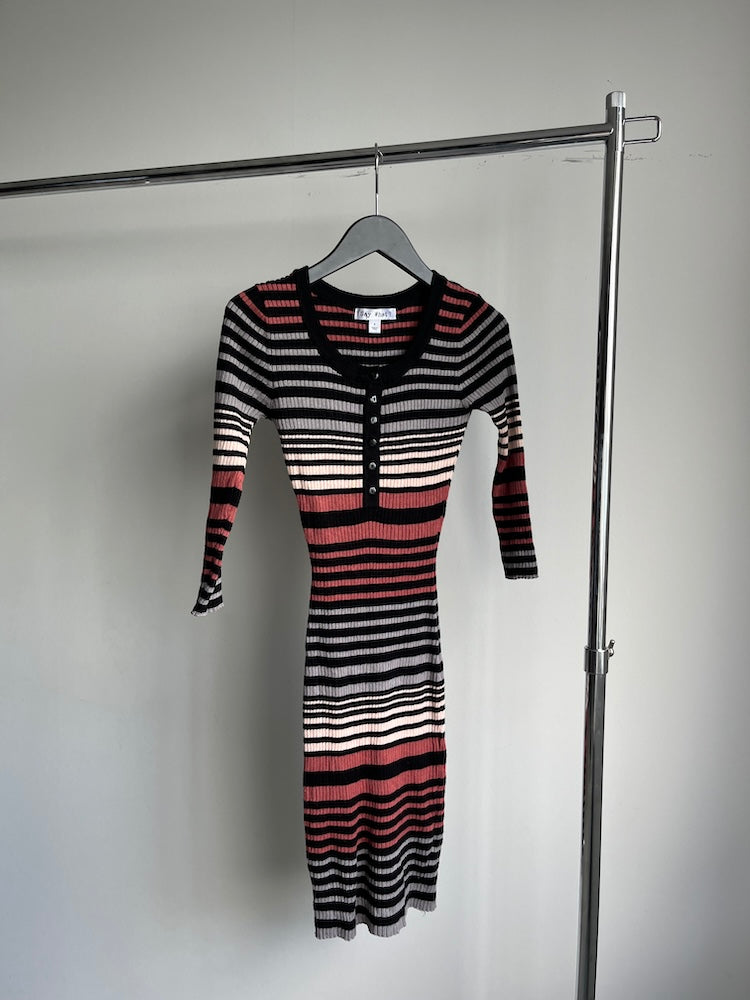 Stripe Compact Knit Dress