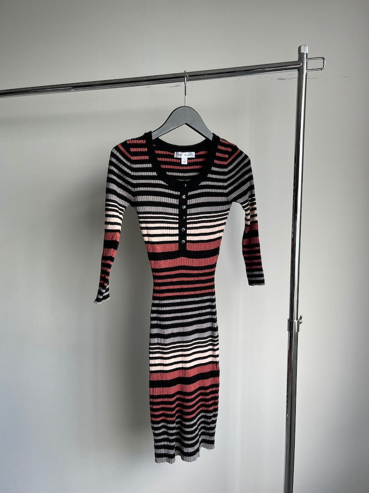 Stripe Compact Knit Dress