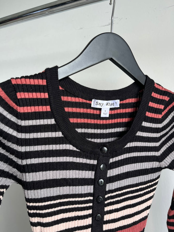 Stripe Compact Knit Dress