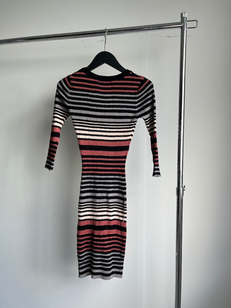 Stripe Compact Knit Dress