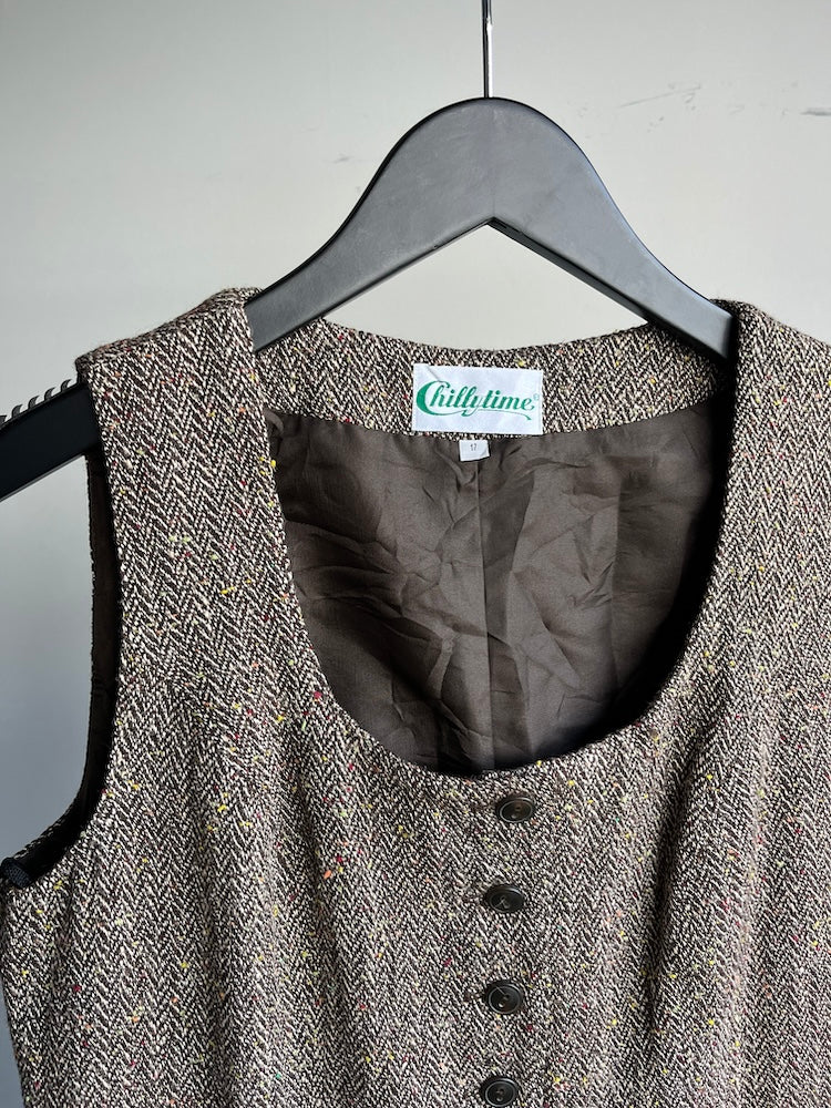 Uneck Tweed Dress
