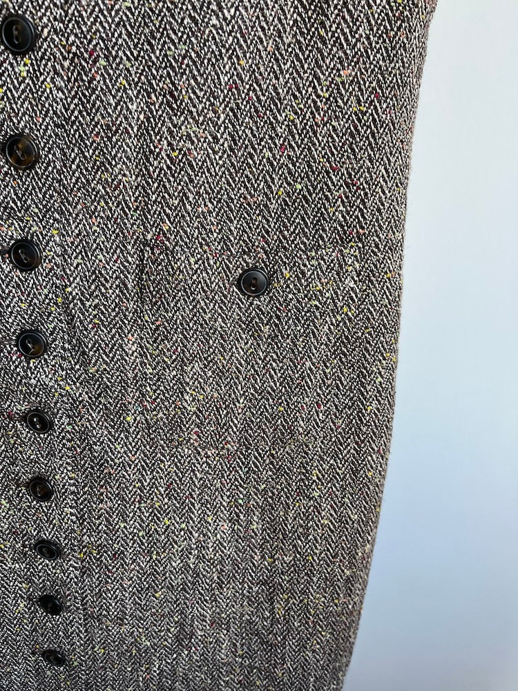 Uneck Tweed Dress