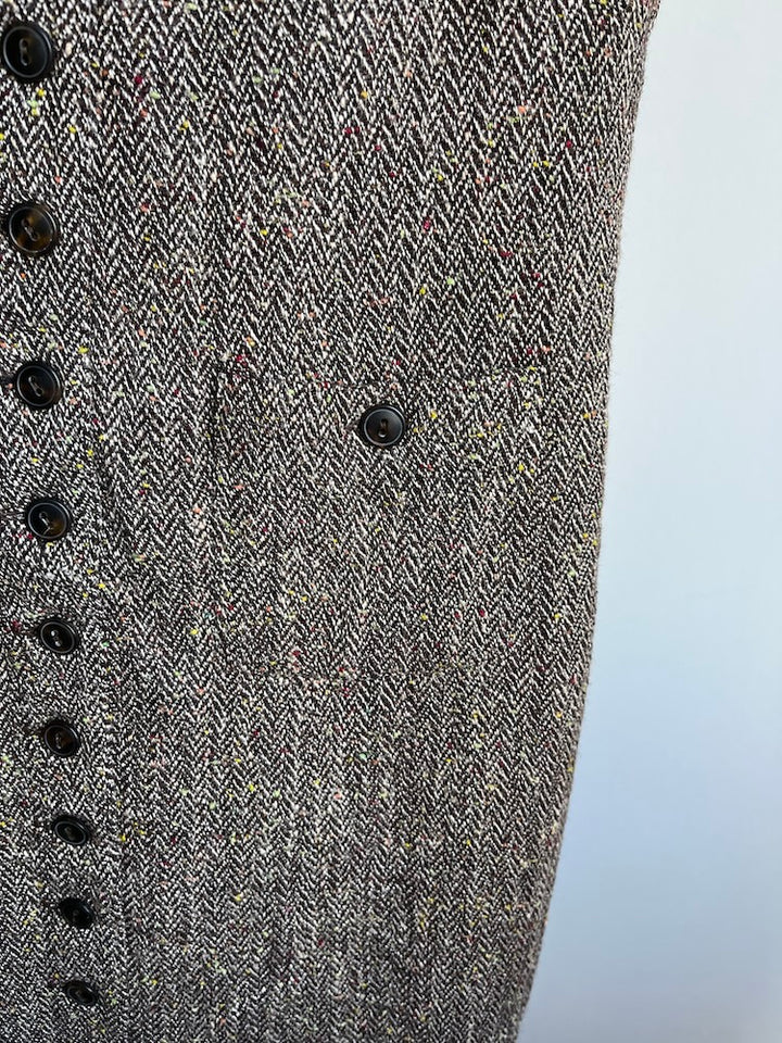 Uneck Tweed Dress