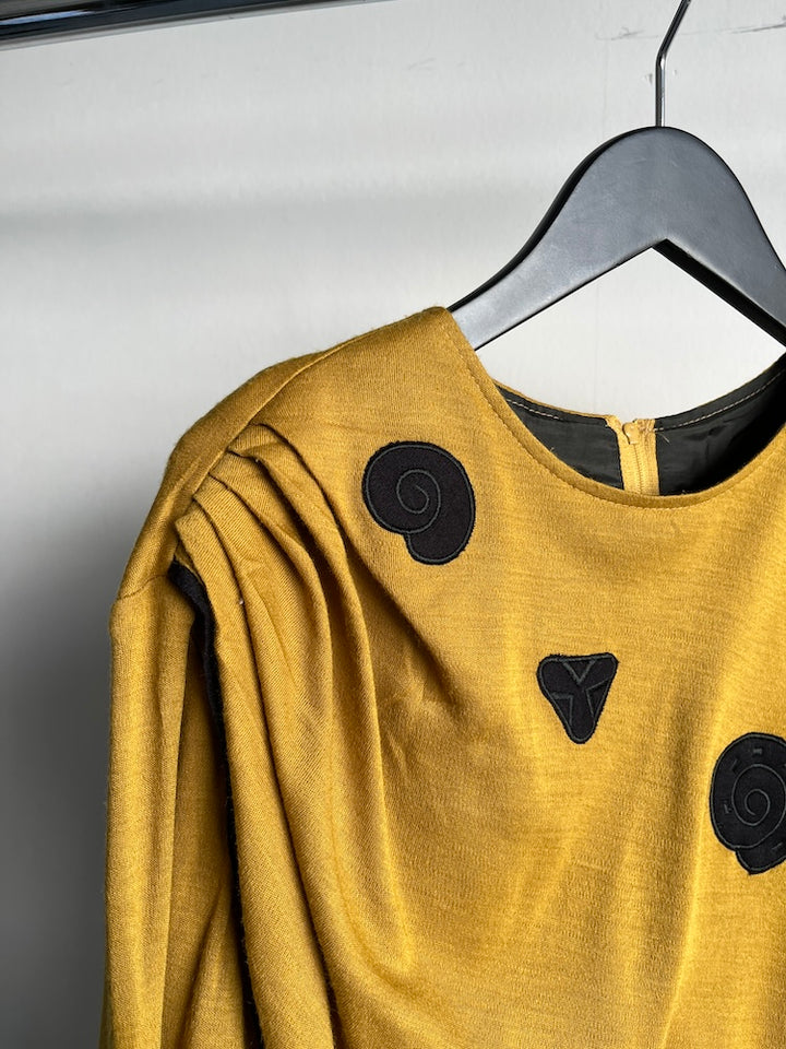 Mustard Ammonite Pieces Dress