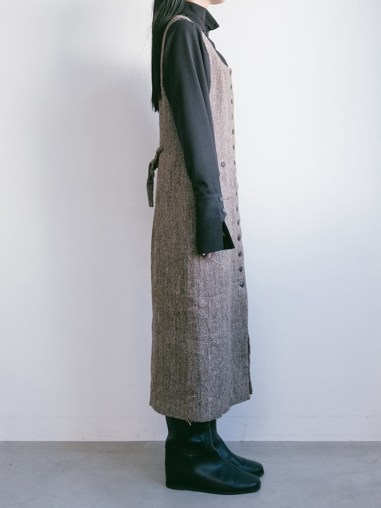 Uneck Tweed Dress