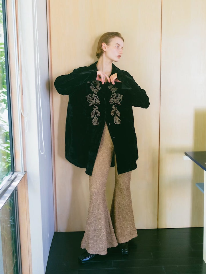 【10月24日(土) 12:00販売開始】Code Embroidery Velour Shirt