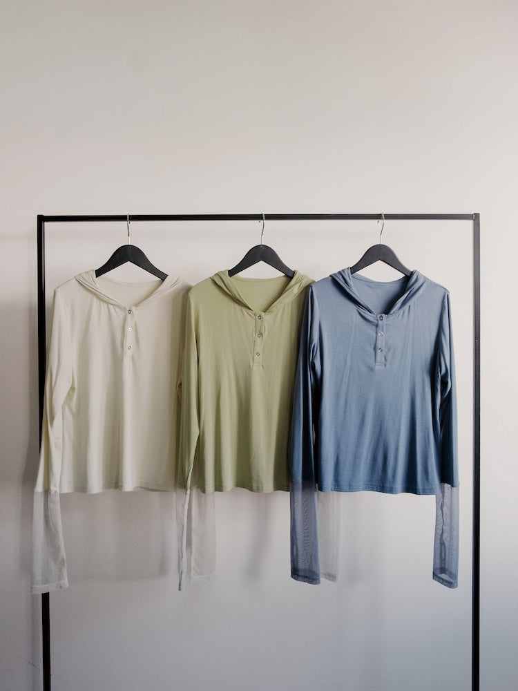 Hooded Henley Top