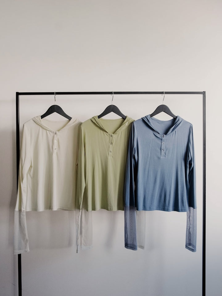 Hooded Henley Top
