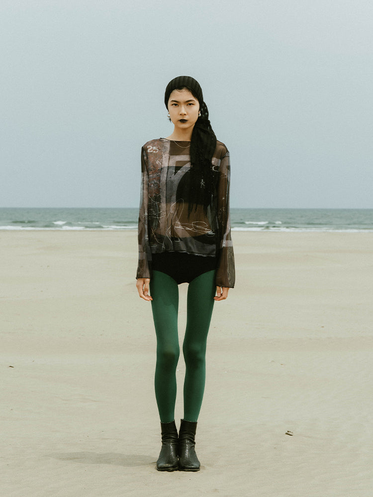 cham様リテンliten Sheer topsシアートップスブラック新品へイヴ