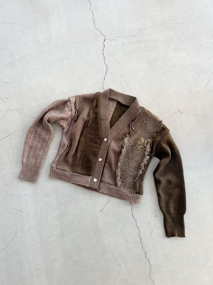 Patchwork Cardigan / Brown