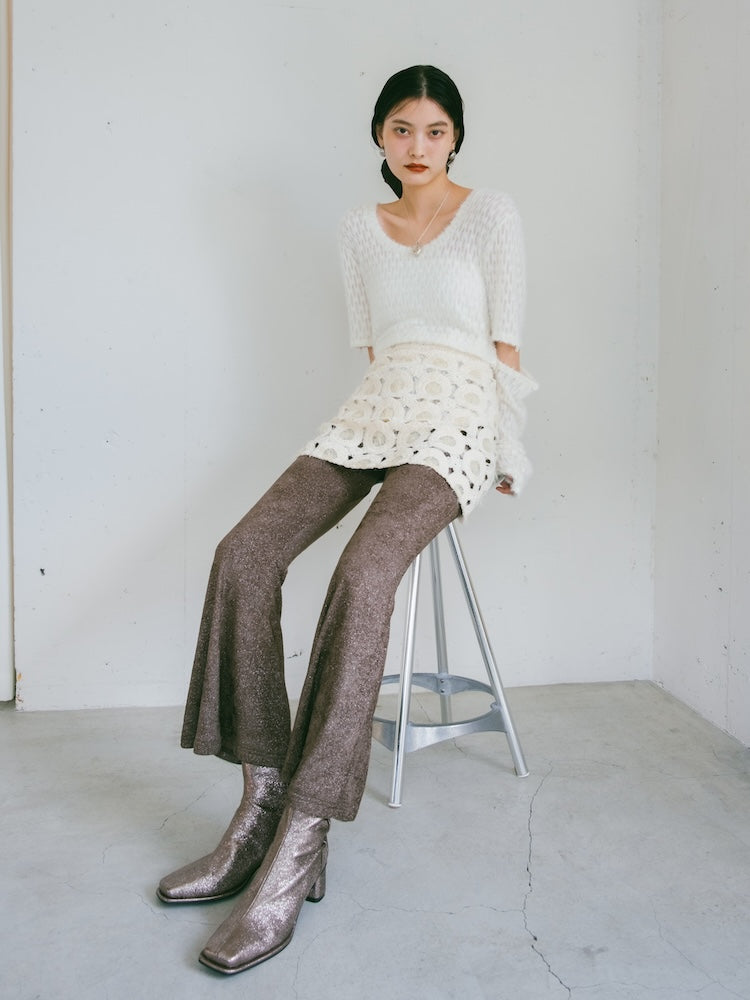 Glitter Velour Stretch Pants｜ストレッチフレアパンツ – MARTE