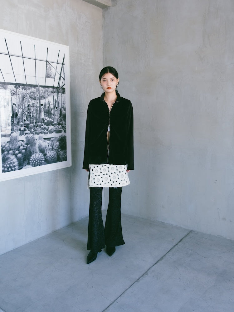 Glitter Velour Stretch Pants｜ストレッチフレアパンツ – MARTE