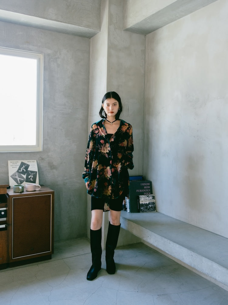 トップス Velvet Over Shirt Velvet Over Shirt｜ベロアオーバーシャツ – MARTE
