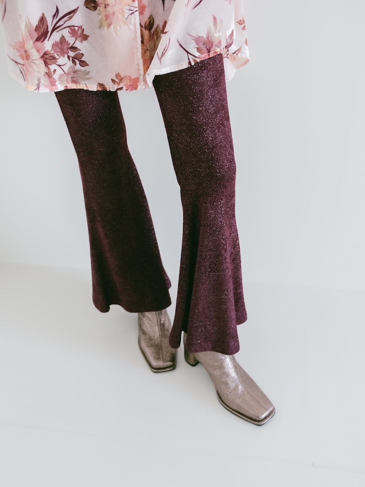 Glitter Velour Stretch Pants｜ストレッチフレアパンツ – MARTE